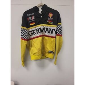 Eternity Motor Sport Jacket‎ Medium Racing Germany Graphic Zip Up Stained